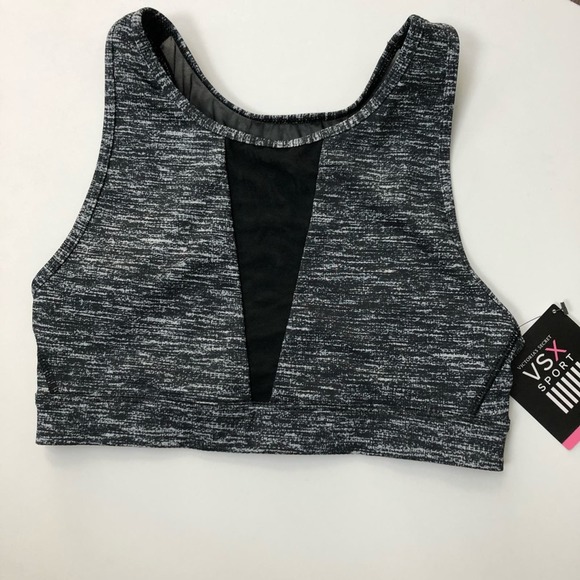 VSX Sport | High Neck Mesh Detail Sports Bra - Picture 3 of 7